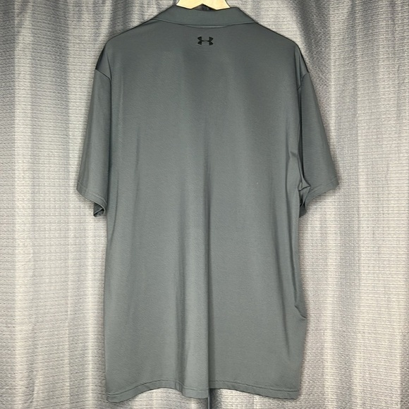 UNDER ARMOUR 2XL THE PERFORMANCE POLO LOOSE FIT GRAY POLO SHIRT - Picture 2 of 7